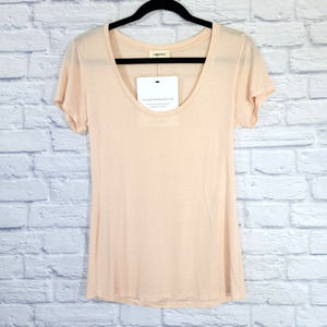 L'Agence Women's Size S  Light Pink Scoop Neck Top